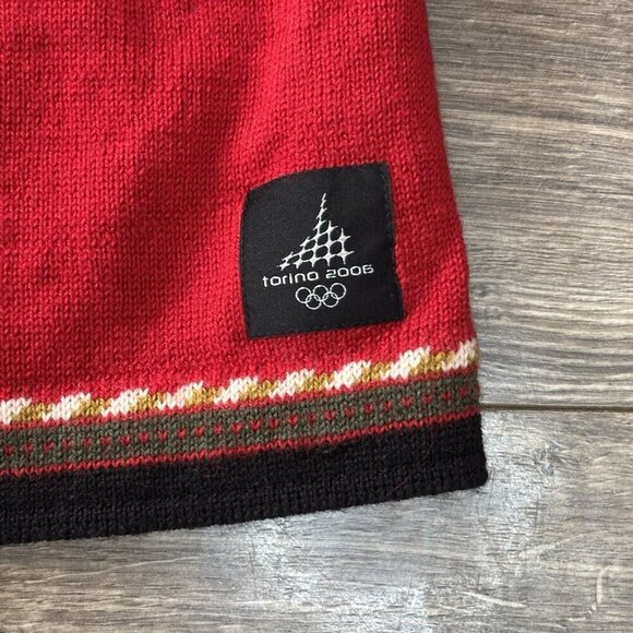 Dale Of Norway Torino 2006 Olympic Games Wool Full Zip Sweater Womens XL Red - Picture 5 of 16